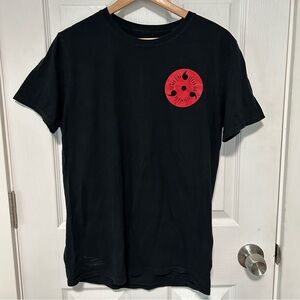 Ripple Junction Black Shirt with Red Logo